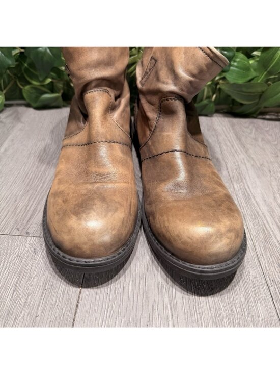 Dirk Bikkembergs Studded Leather Brown Biker Boots  37 EU main image 4
